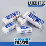 Pentel Hi-Polymer Block Erasers – Latex-Free White Erasers, Clean Precision (4-Pack)