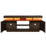 Modern LED-Light TV Stand for 55–65″ TVs – Built-in Power Outlets, Gaming & Console Storage Entertainment Center