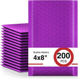 200 Pack Waterproof Padded Envelopes – 4″×8″ Self-Seal Foam Mailers for Secure Shipping & Packaging