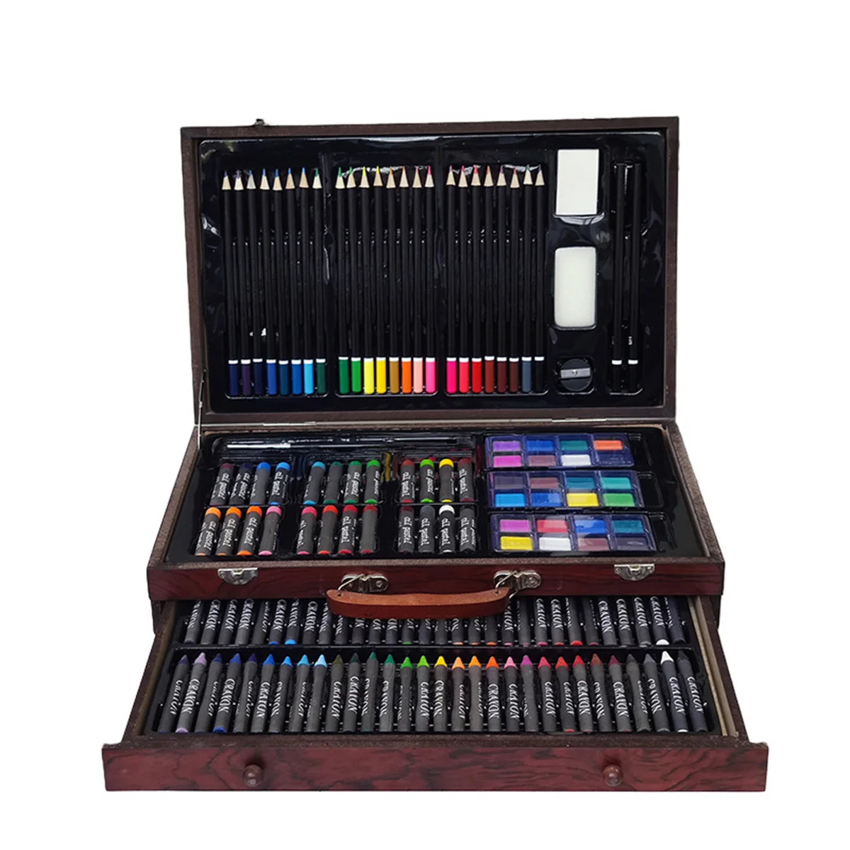 140-Piece Ultimate Painting & Drawing Art Set – Brushes, Markers, Watercolors & Pencils