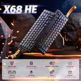 Mambasnake X Attack Shark X68 HE Gaming Keyboard and R1 Mouse Combo – 8KHz Magnetic Switch Keyboard with RGB Backlight & Precision Gamer Mouse