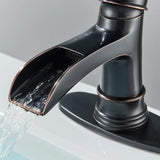 Waterfall Single-Handle Basin Mixer Faucet – Oil-Rubbed Bronze Finish