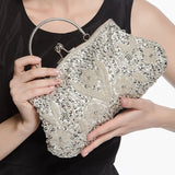 Women’s Retro Beaded Embroidered Tote – Small Evening Clutch Purse with Shoulder Chain for Weddings & Parties