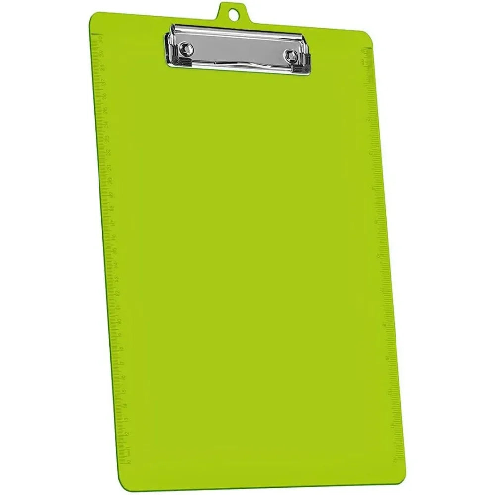 3-Pack A4 Letter Size Clipboards with Low-Profile Clip & Side Rulers for School and Office