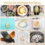 Gold Paint Pens – 5-Pack Metallic Acrylic Markers with Extra Fine 0.7mm Tip for DIY, Wood, Rock & Glass