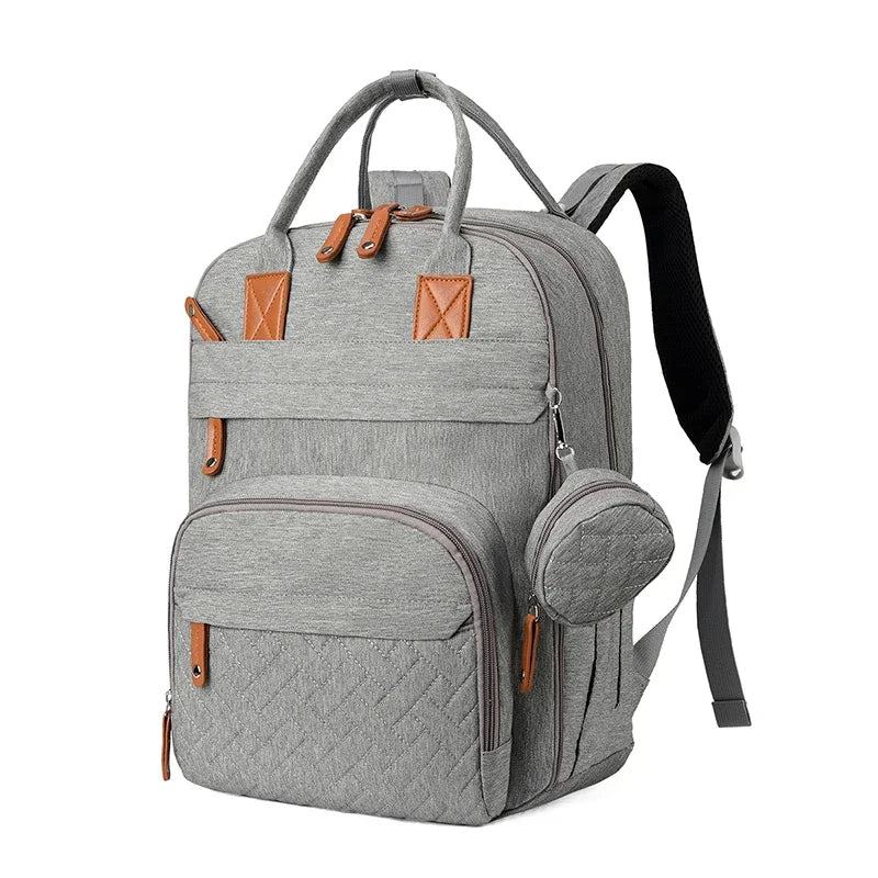 Diaper Bag Backpack – Large Waterproof Baby Travel Tote with Changing Station, Pad & Stroller Straps | Multifunction Bag for Moms & Dads