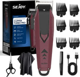 Sejoy Cordless Electric Hair Clippers Set for Men – Professional USB-Rechargeable Trimmer with LED Display & Self-Sharpening Blades