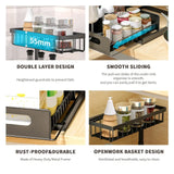 2-Tier Pull-Out Under Sink Organizer – Slide-Out Cabinet Storage for Kitchen & Bathroom