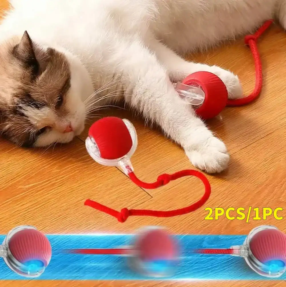 Automatic Interactive Cat Ball Toy – Self-Rolling Rechargeable Smart Motion Ball for Indoor Cats