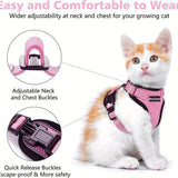 “Non-Slip Cat Leash with Adjustable Vest Harness – Comfortable Chest Carrier for Safe Outdoor Walks”