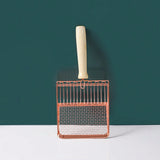 Fast Sifting Stainless Steel Cat Litter Scoop with Ergonomic Wood Handle & Stand – Deep Clean, Mess-Free