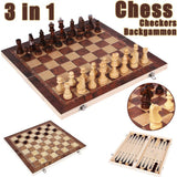 “Magnetic Wooden Folding Chess Set – Portable Felted Board with Interior Storage, Classic Game for Kids & Adults”