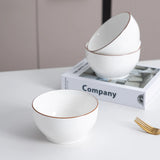 8-Piece Elegant Porcelain Tableware Set – Premium Ceramic Bowls & Plates for Home & Gift