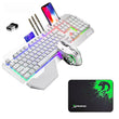 Wireless Gaming Keyboard & Mouse Set – Rainbow RGB Backlit Rechargeable Keyboard with 7-Color Silent Mouse & Gaming Pad