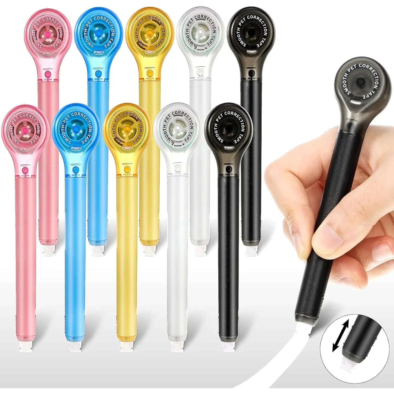 10-Pack Correction Tape Pens – 0.2″ × 236″ School & Office Supplies