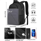 USB-Charging Anti-Theft Laptop Backpack — 15.6" Travel, School & Work Bag for Men & Women