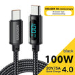 Essager LED USB-C to USB-C Cable – 100W PD & QC3.0 Fast Charging Display Cable for MacBook, Xiaomi, Samsung & Laptops