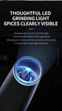 1/2pcs Gravity Electric Salt And Pepper Grinder Set, Battery Powered LED Light One HandAutomatic Operation - PulinGO
