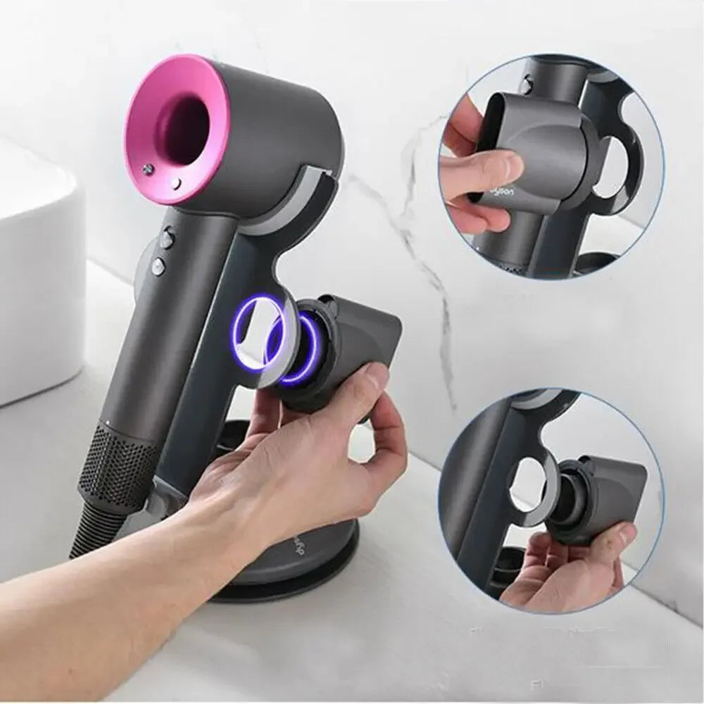 Bathroom Organizer for Dyson Supersonic Hair Dryer – Magnetic Stand & Storage Rack