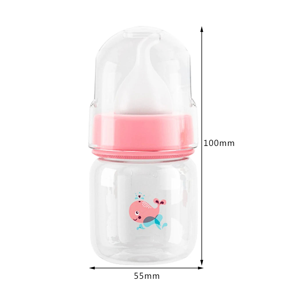 Small Pet Feeding Bottle – 60ml / 125ml Cute Nursing Bottle for Newborn Kittens & Puppies (PP Cartoon Design)