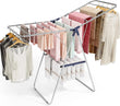 Adjustable Gullwing Foldable Clothes Drying Rack – Height-Adjustable Wings, Indoor & Outdoor Laundry Stand