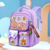Capybara Kawaii Backpack – Adjustable Strap Multi-Pocket Oxford Cloth Rucksack