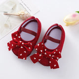 Baby Girl Slip-On Shoes – Cute Bow Detail with Flexible Soft Sole & Secure Elastic Band for Indoor & Outdoor Use