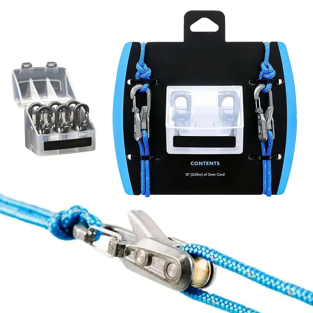 Rope Tension Adjuster – Wear-Resistant Stainless Steel Rope Control Tool for Climbing, Camping & Hiking 🧗‍♂️⚙️