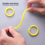 50-Piece Plastic Ring Binder Hoops – 15/20/28/32/40 mm Loose Leaf Binding Supplies
