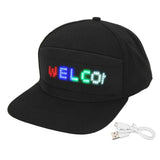 LED Cap Programmable Bluetooth App Control – Editable Colorful LED Hat for Outdoor Concert & Carnival