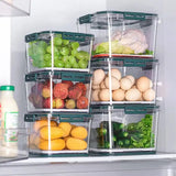 Smart Timer-Control Refrigerator Storage Container Set – 3-Piece Airtight Food Organizer