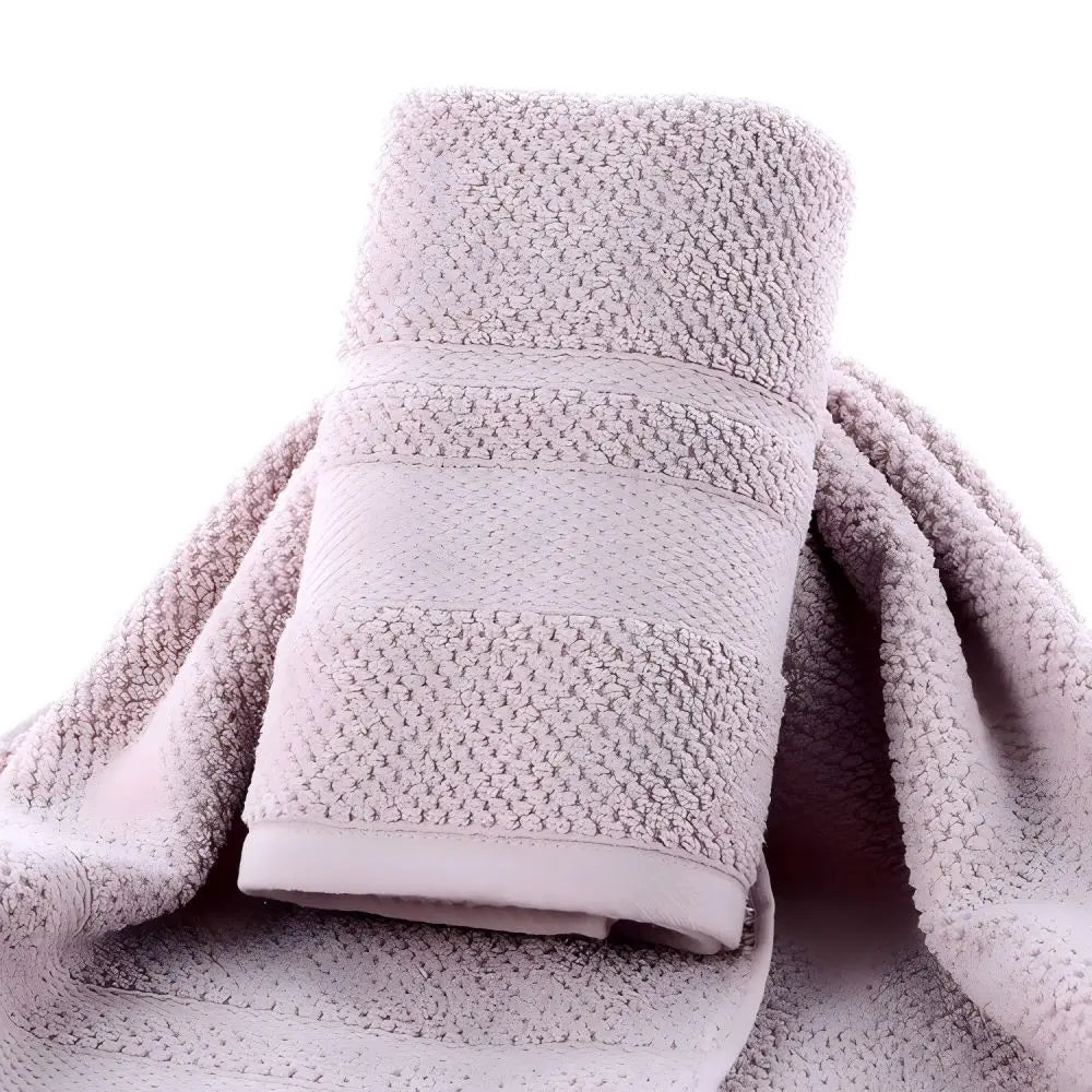 Adult Cotton Face Towel Set – 4-Color Mix (Blue/Pink/White/Gray) 34×74 cm