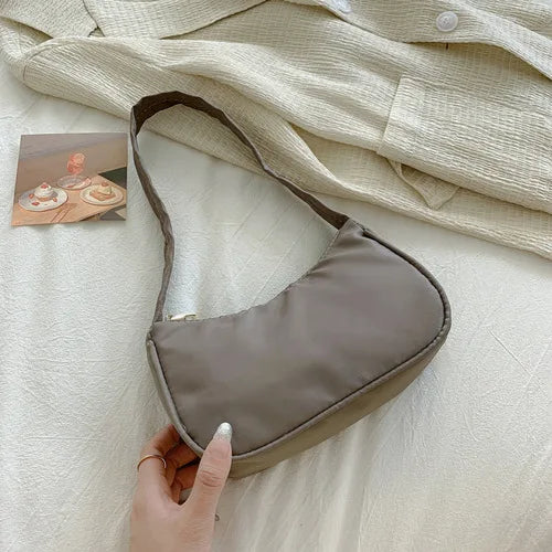 New Soft PU Leather Women’s Shoulder Bag – Retro Casual Solid Colour Small Top-Handle Handbag for Ladies