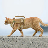 Tactical Cat Harness – Adjustable Military-Style Vest with Control Handle for Walking & Training Cats, Kittens & Small Dogs