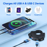 QC3.0 Motorcycle USB Charger 30W – Waterproof Fast Charger with Handlebar Mount for Bike, Smartphone & Digital Camera