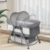 Sejoy 3-in-1 Rocking Crib Baby Bassinet & Newborn Beside-Sleeper – Convertible Infant Sleeping Bed