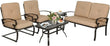 5-Piece Metal Outdoor Patio Furniture Set – Wrought Iron Chairs with Cushions for Garden & Balcony 🌿🪑✨
