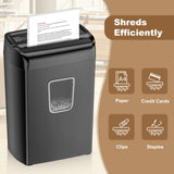 Bonsaii 10-Sheet Cross-Cut Paper Shredder – Compact Home & Office Shredder with 5.5-Gallon Wastebasket