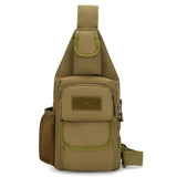 Men’s Casual Outdoor Chest Bag – Multi-Functional Sports Shoulder Messenger with Water Bottle Pouch & Crossbody Design