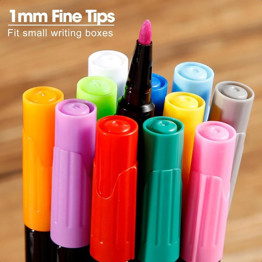 Liquid Chalk Markers – Vibrant Erasable Pens for Acrylic Calendars, Glass Boards, Windows & Mirrors