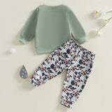 Spring Duck Embroidery Pullover & Camouflage Pants 2-Piece Outfit Set for Baby Boys