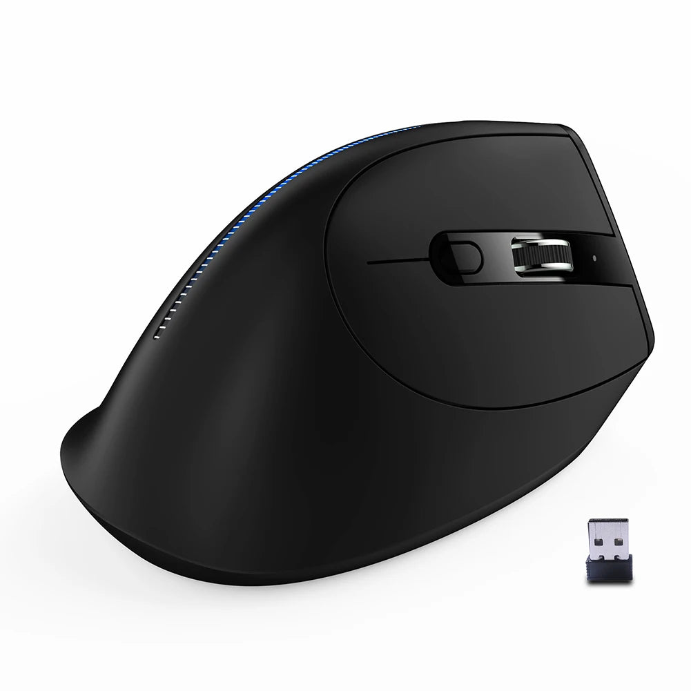 Zelotes F‑36A Ergonomic Vertical Mouse – Wireless Rechargeable with 2400 DPI Adjustable Precision