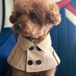 British Style Dog Cloak – Fashion Windbreaker Cape for Small Dogs (Corgi, French Bulldog & More)