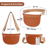 Women’s Woven Crossbody Sling Bag – PU Leather Belt Fanny Pack, Chest & Shoulder Bum Bag for Travel, Casual & Daily Wear
