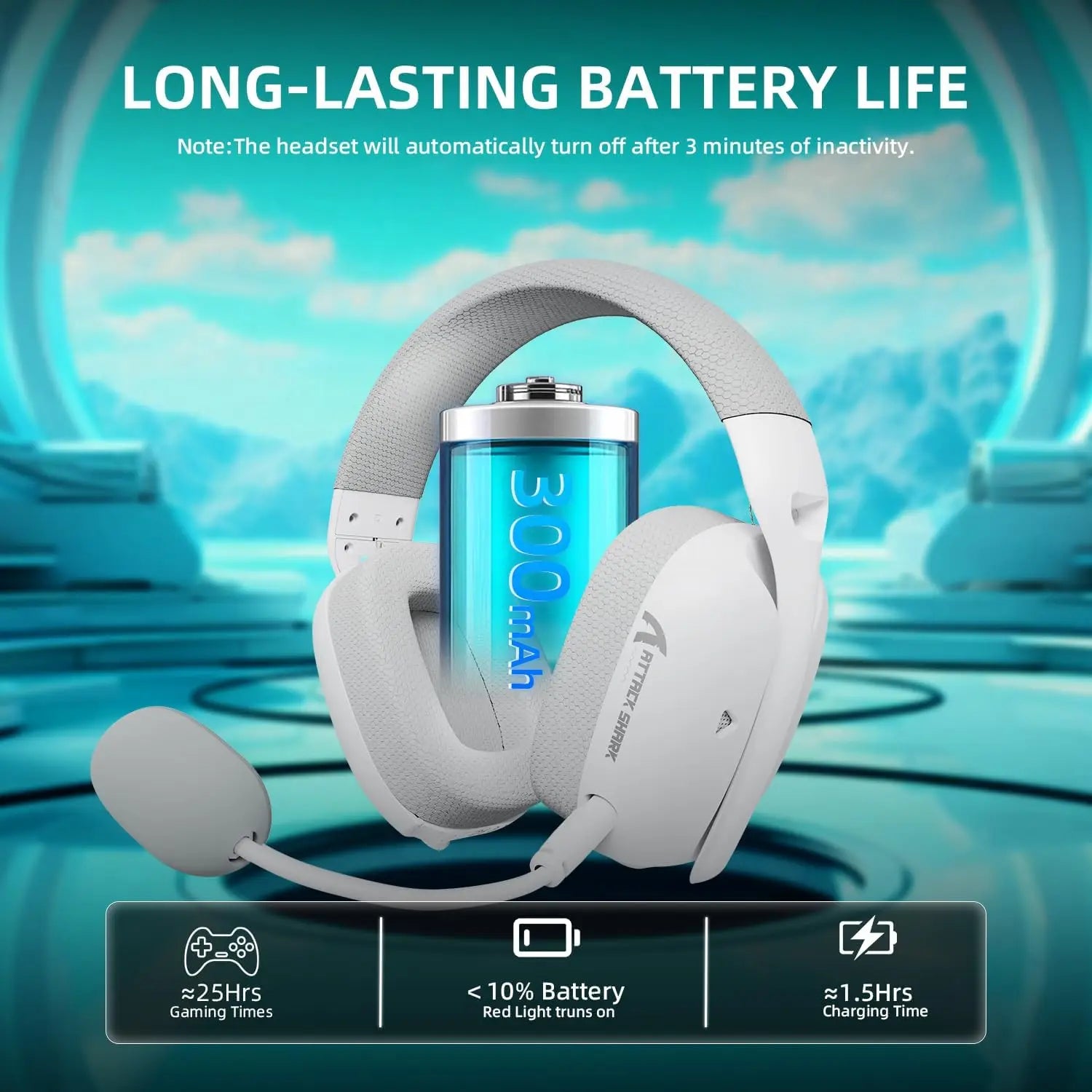 Mambasnake Attack Shark L80 Pro Gaming Headset – Lightweight Over-Ear Stereo Headphones with Mic for PC, PS5, Xbox & Laptops