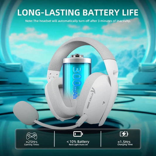 Mambasnake Attack Shark L80 Pro Gaming Headset – Lightweight Over-Ear Stereo Headphones with Mic for PC, PS5, Xbox & Laptops