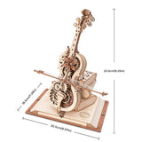 “Robotime Rolife Sunset Carnival Music Box – 3D Wooden Puzzle Ferris Wheel with Lights, DIY Home Decoration & Gift”