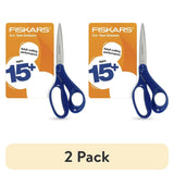 2-Pack 8-Point Precision Student Scissors for School & Office Use (Blue)