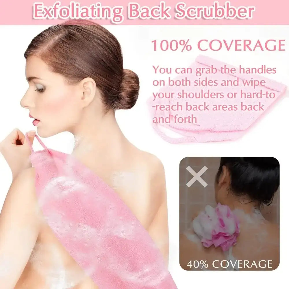S&R PLKOP Exfoliating Body Scrubber & Gloves Set – Deep-Exfoliation Shower Gloves for Body, Face & Back