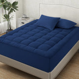 “Cooling Quilted Mattress Pad – Breathable Fitted Mattress Cover & Protector with 8–21 Inch Deep Pocket”